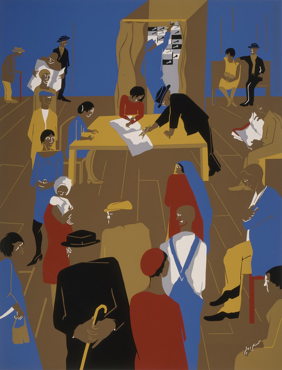 Jacob Lawrence. The 1920's...The Migrants Arrive and Cast Their Ballots. 1974